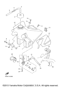 WR400FM Топливный бак