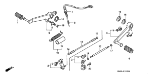 CBR900RR Brake pedal assy