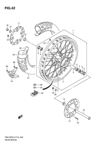 RM-Z450 Rear wheel complete assy