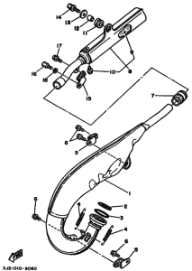 YZ125 YZ125W Выхлоп