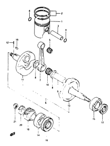 TS125 Вал коленчатый