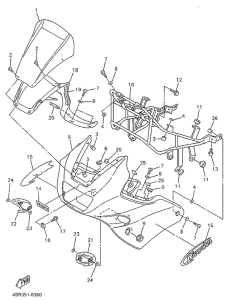 XJ600S Обтекатель 1