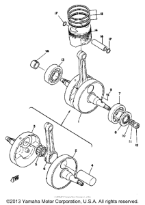 XT500G Коленвал,поршни