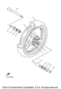 YZFR7L Переднее колесо