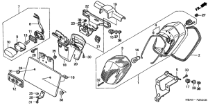 VT750C Taillight unit ass`y