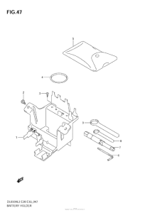 DL650 (ABS) Battery Holder