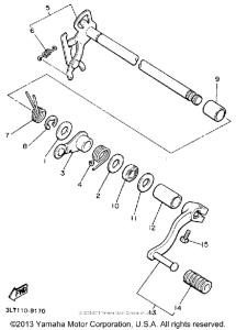 YX600WC Вал переключения