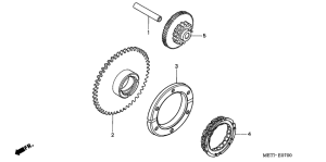 CBF500 (ABS) Муфта стартера