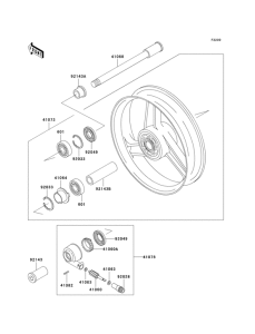 ZX600 Переднее колесо