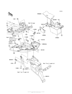 KLE650 Заднее крыло