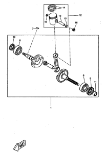 CW50 Коленвал и поршень
