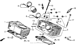VT500C Задняя головка цилиндров