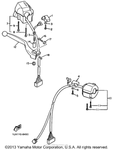 FJ1200S Рулевые переключатели