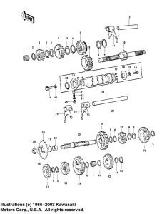 KD125 Transmission / change drum