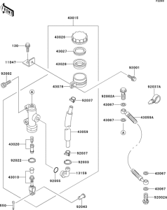 ZR1100 Задний торм цилиндр