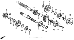 CR250R Трансмиссия