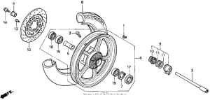 VT1100C Vt1100c front wheel