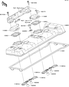 ZX1400 Крышка головки цилиндров