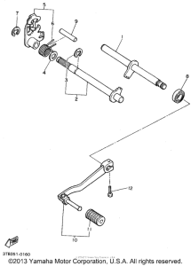 XT600EF Вал переключения