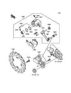 EX400 リヤブレーキ