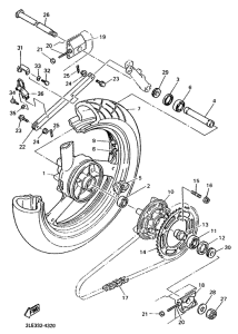 FZR1000 Переднее колесо