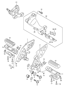 GSX1300R Подножки