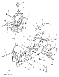 YP125D Картер двигателя