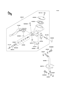 VN1500 Главный цилиндр сцепления