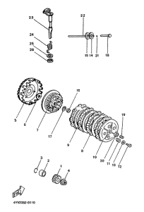 TZR50 Сцепление