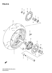 GSX1300R Rear wheel complete assy
