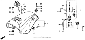 VTR250 Топливный бак