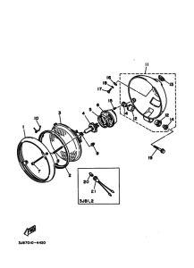 XV400 Headlight assy