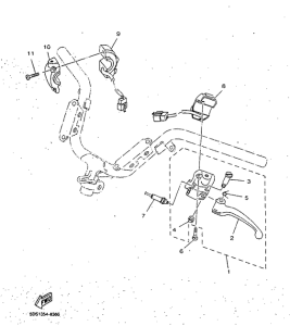 YP125 Handle switch. lever