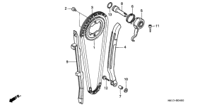 XR600R Цепь грм / натяжное устройство