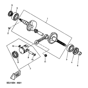YH50 Коленчатый вал и поршни