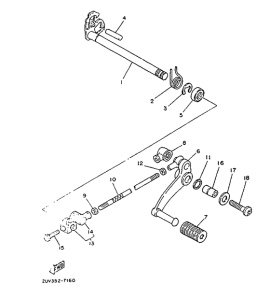 TZR80 Selector y pedal del cambio
