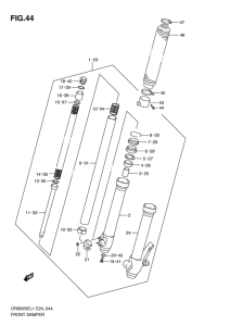 DR650 Передняя вилка