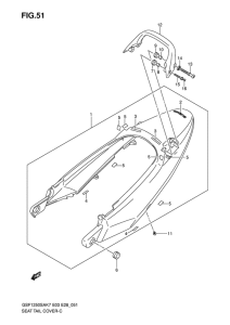 GSF1250S Обтекатель сидения