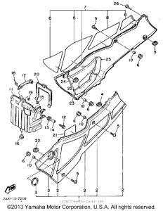 FZ600T Боковые обтекатели