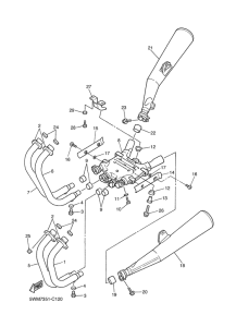 XJR1300 Выхлопная система