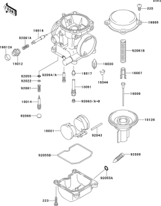 EX250 Карбюратор в разборе