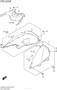 DL650X (ABS) Fuel Tank Cover