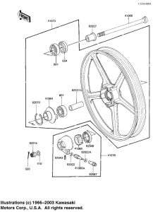 EX305 Front wheel / hub