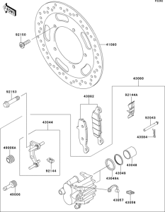 VN900 Передний тормоз