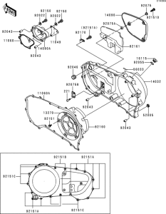  Right engine cover(s)(vn1500-h2)