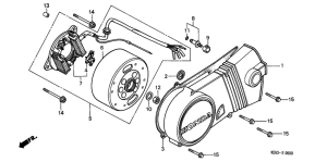 H100 Left crankcase cover /  generator