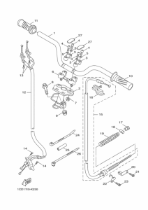 YW50F Рулевой рычаг и кабель
