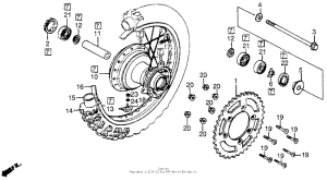 CR250R Rr. wheel 84-86