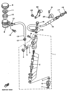 YZ250E Задний торм цилиндр