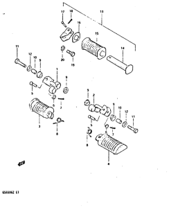 GS650 Подножки